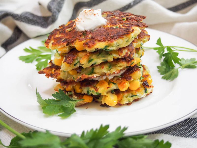 Crunchy Zucchini Corn Fritters