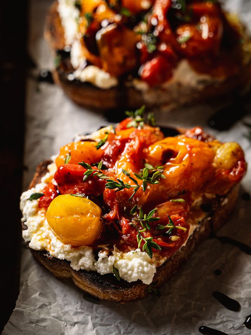 Rustic Tomato Ricotta Bruschetta