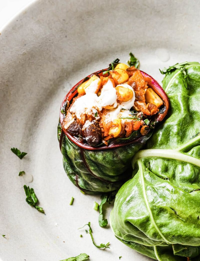 Sweet Potato Chard Wraps