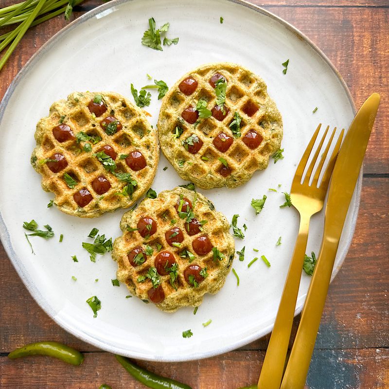 Waffle Wonder: Thepla-Style Savory Waffles