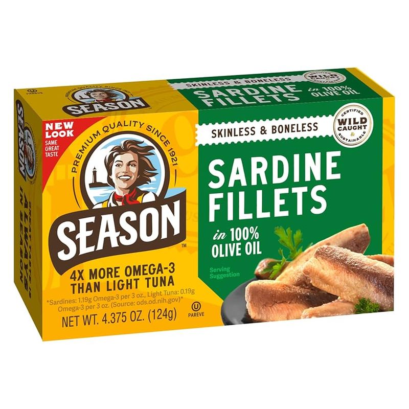 Season Skinless & Boneless Sardines in Olive Oil 🟨