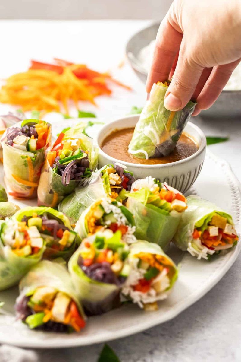 Raw Vegetable Spring Rolls: Beautiful But Bland