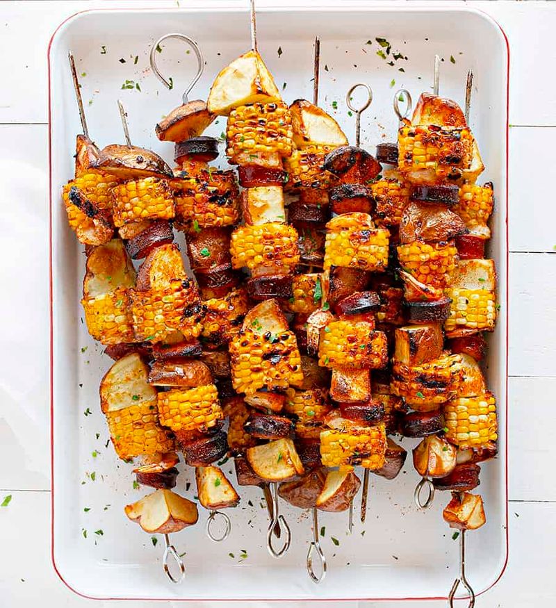 Spicy Cajun Sausage Kabobs