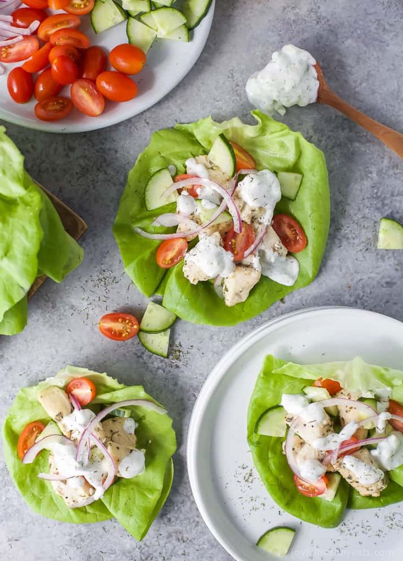 Chicken Salad Lettuce Wraps
