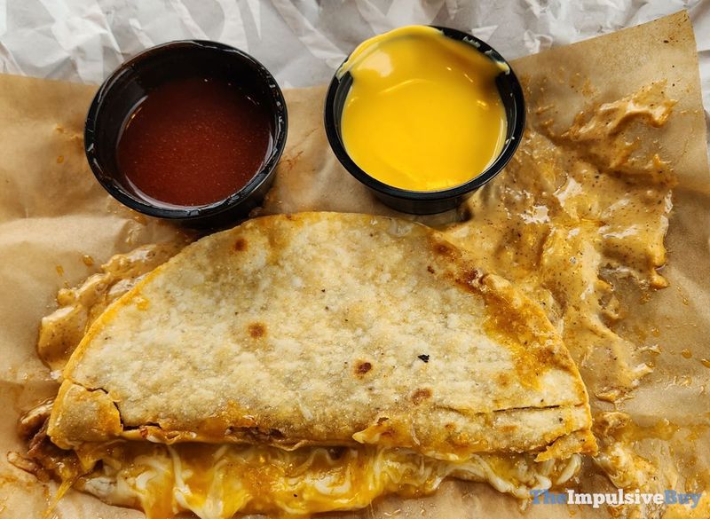 Shredded Beef Grilled Cheese Dipping Taco