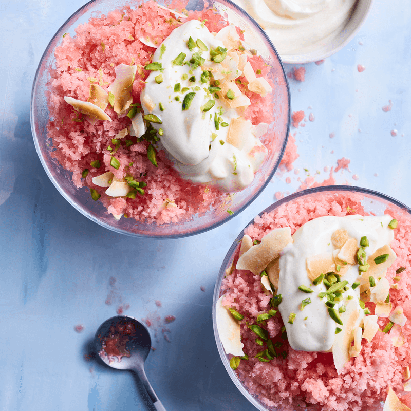Watermelon Syrup Yogurt Parfait