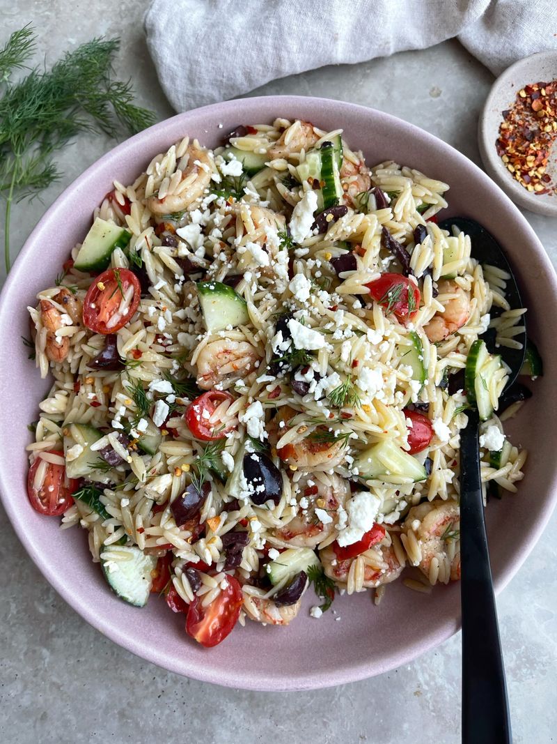 Greek Shrimp Orzo Salad