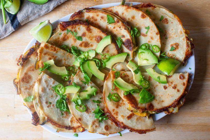 Zucchini and Cheese Quesadillas